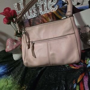 The Sak Light Pink Leather Shoulder Bag